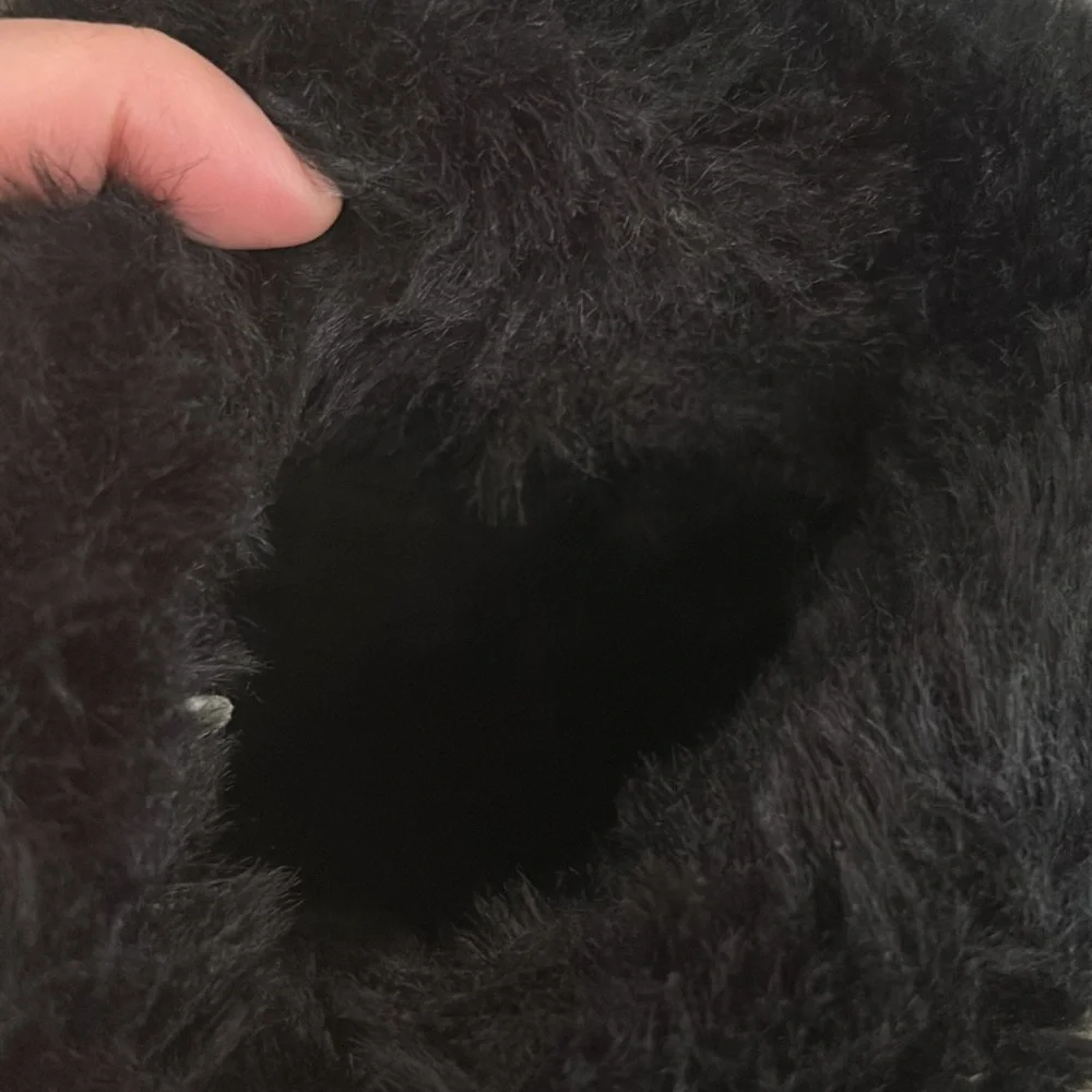 SO Girls Black Faux Fur Winter boots 4